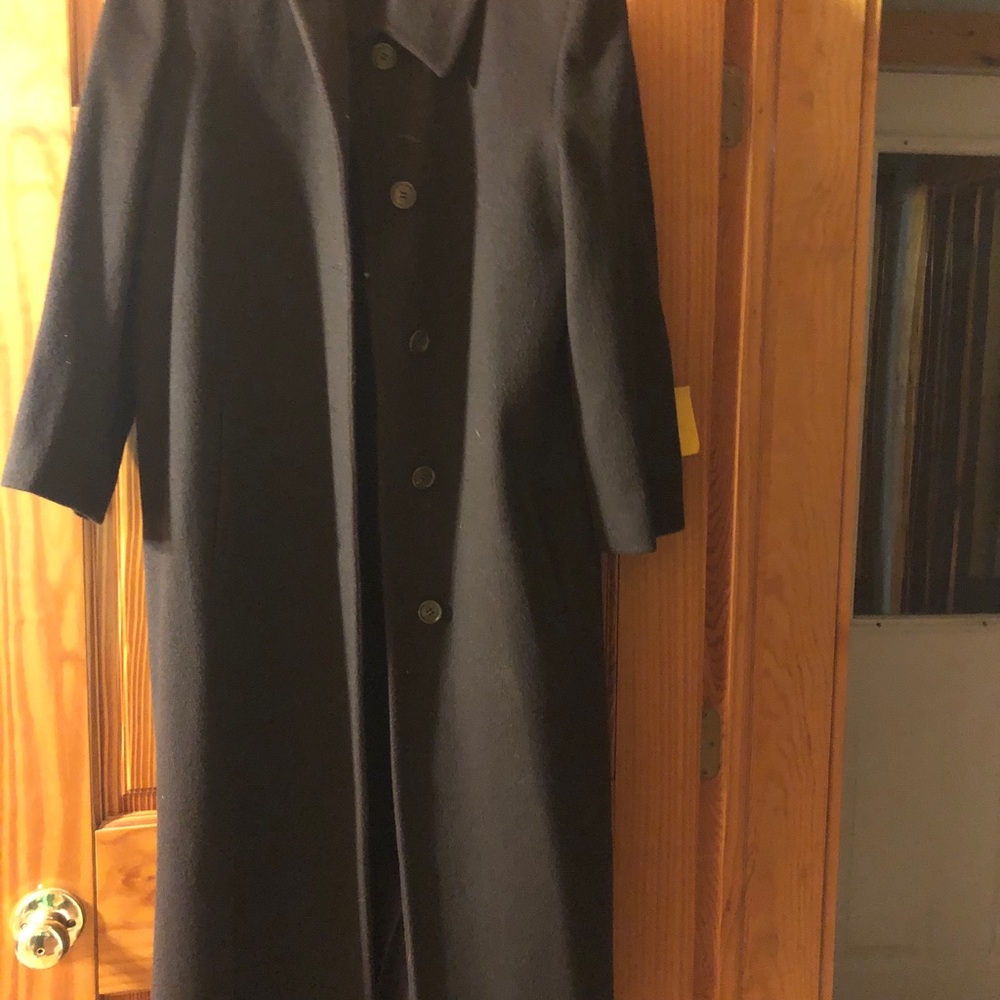 Calvin Klein Black Womens Size 12 Wool Lined Coat